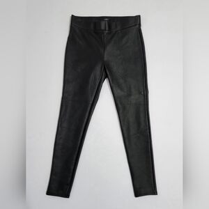 Loft Black Faux Leather Leggings Size S Edgy Goth Punk Rock Elegant Minimalist